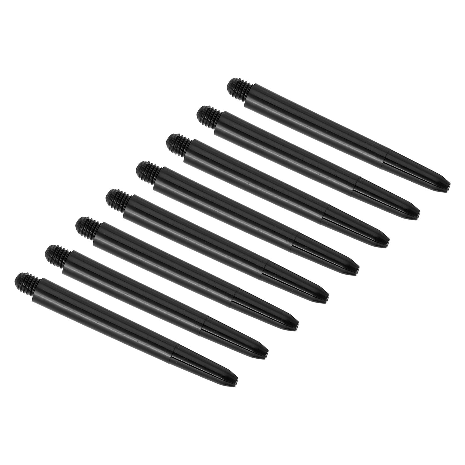 PATIKIL 53mm Plastic Dart Shafts, 50 Pack Medium 2BA Thread Dart Stems Dart Accessories, Black