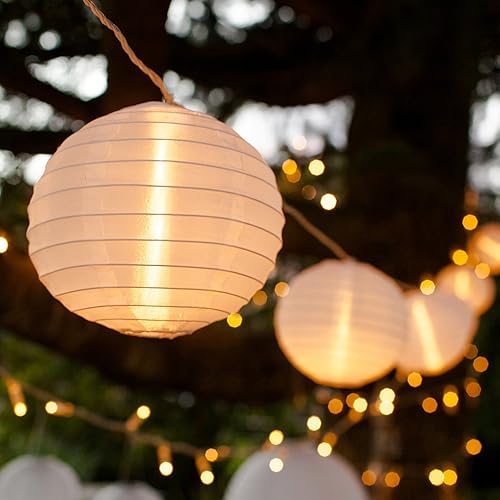 20 Warm White LED Chinese Lantern Connectable Fairy Lights for Indoor