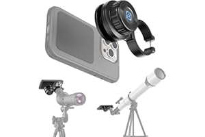 APEXEL Magnetic Telescope Phone Adapter for 36mm-46mm Eyepiece, Aluminum Foldable Photo Adapter Fits All Smartphone, Universa