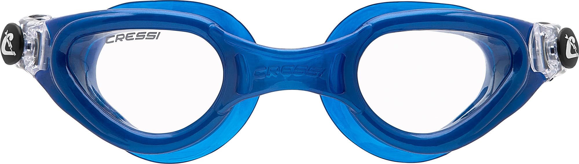 Cressi Right Goggles Blue Metal - Adult Goggles for Swimming, Pool and Water Sports, Anti Fog 100% Anti UV, Blue Metal, One Size