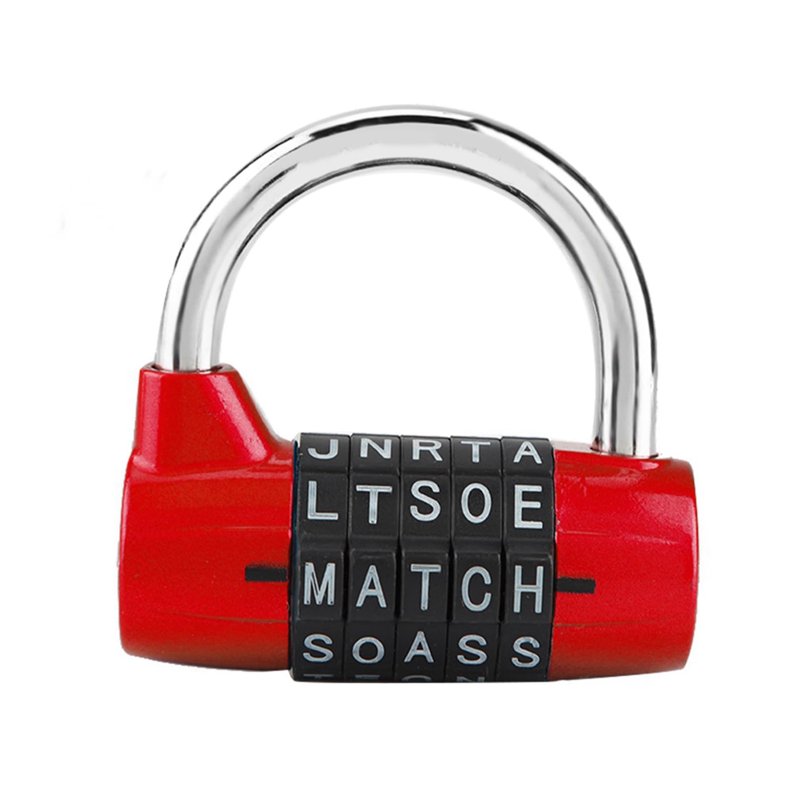 5 Digit Combination Padlock 5 Letter Word Lock Security Password Code Lock for School Gym Locker, Toolbox, Cabinet, Suitcase, 6.5 x 5. 7X 4.cm(Red)