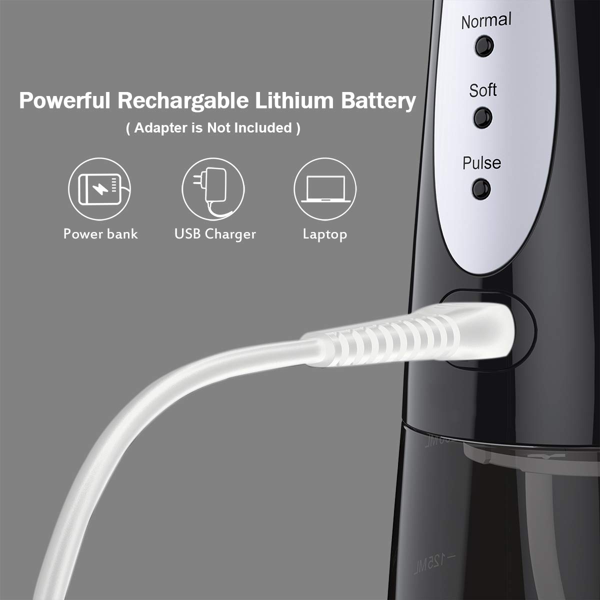 Water Flosser, Beautlinks Cordless Dental Oral Irrigator with 4 Jet Tips IPX7 Waterproof 3 Modes Professional Rechargeable Portable