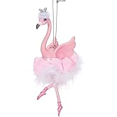 Kurt Adler E0480 Flamingo Ballerina Christmas Ornament, 5.63-inch Tall