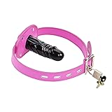 YiFeng Leather Lockable Ball Gag w/Lock Bondage