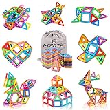 MIBOTE 110 PCS Magnetic Building Blocks Educational STEM Toys Imagination Magnet Tiles Toddler Building Blocks Set for Kids - All of Them are Strong Magnets