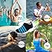 Cevinee Slip-on Water Shoes, Anti-slip Athletic Aqua Socks, for Outdoor Pool Beach Swim Exercise Workout - Blue Stripe, XL (US Women  9-10, Men  7.5-8.5)