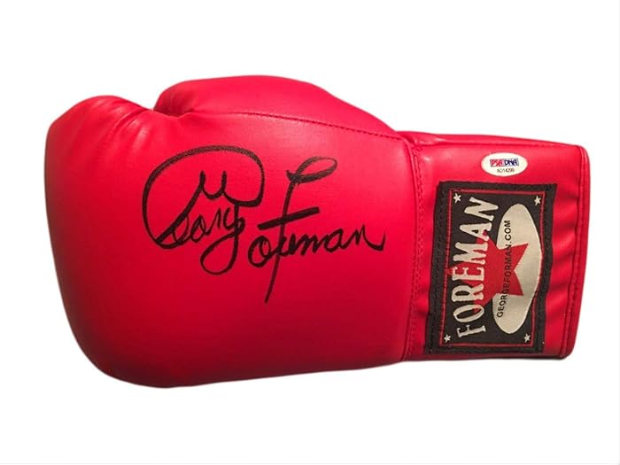 Autographed George Foreman Custom Boxing Glove with PSA/DNA Certification