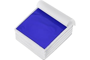 MECCANIXITY 400 Pcs Gold Leaf Sheets 3.5" x 3.5" Imitation Gold Foil Sheets for Crafts,Picture Frames,Sculpture,Nails and DIY