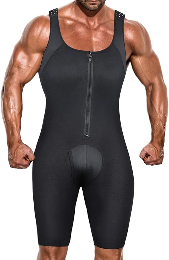 DoLoveY Men's Shapewear Bodysuit Full Body Shaper
