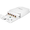 Tliffpaco Outdoor Gigabit PoE Extender, 5 Port PoE Repeater, 90W in 60W Out Switch, Waterproof, Vlan, IEEE802.3af/at/bt Extend Additional 100m(328ft), 10/100/1000Mbps, Wall Mount Plug and Play
