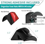 MOSTRUST Upgraded Hat Hooks 10 Pack Black Wall Mount Adhesive with Screws view 3