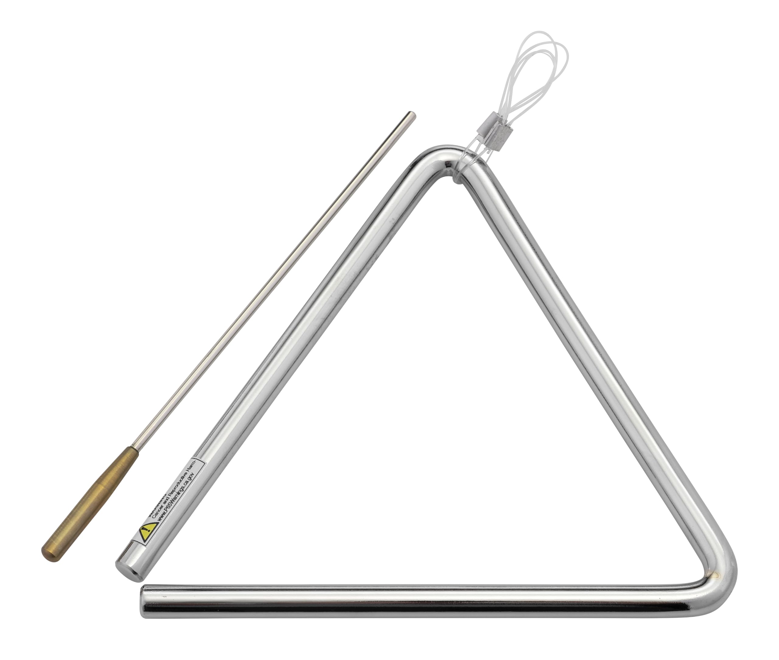 Pearl PET-80 Elite Triangle - 8 Inch - Solid Steel Rods - Hand Bent Corners - Striker and Holder Included