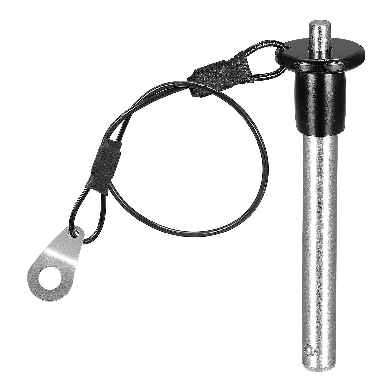 DTGN 8mmx51mm(DxL) Quick Release Pin - Good for Quickly Connecting Hooking Up Components - 304 Stainless Steel Grip Push-Button Ball Locking Pins with Wire - Silver