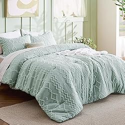 Bedsure Boho Tufted Comforter Set Twin - Sage Green