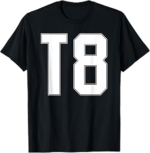 Jersey Style of T 8 Text T-Shirt