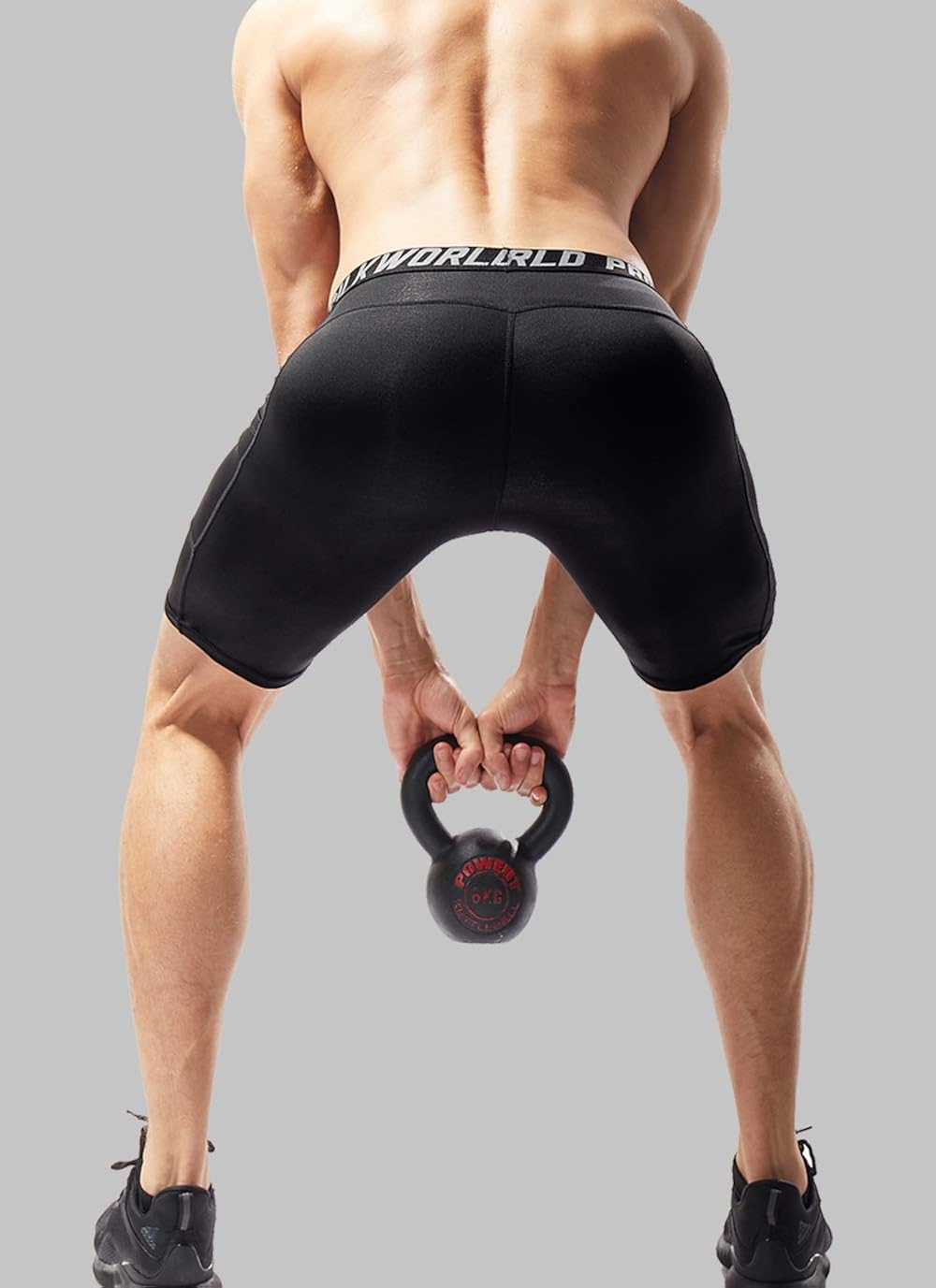 SILKWORLD Men's Compression Shorts Pockets Sports Running Tight: Clothing