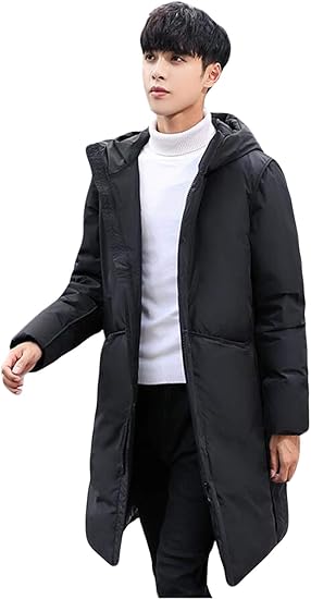 Amazon ニカ ダウンコート メンズ ベンチコート フード付き 防寒コート ダウンジャケット ジャケット ライトダウン ロング丈 ビジネス アウター 綿服 暖かい 修身 冬 コート ジャケット 通販