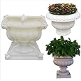 Planter Mold,Large Round Concrete Molds for Flower Pot Making,DIY Planter Mold for Garden Decoration (A)