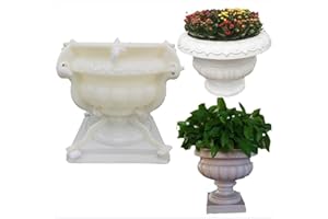 EAIVENY Large Concrete Planter Mold for Flower Pot Making - 10 * 10 * 10 Inch Concrete Mold for Garden Decoration