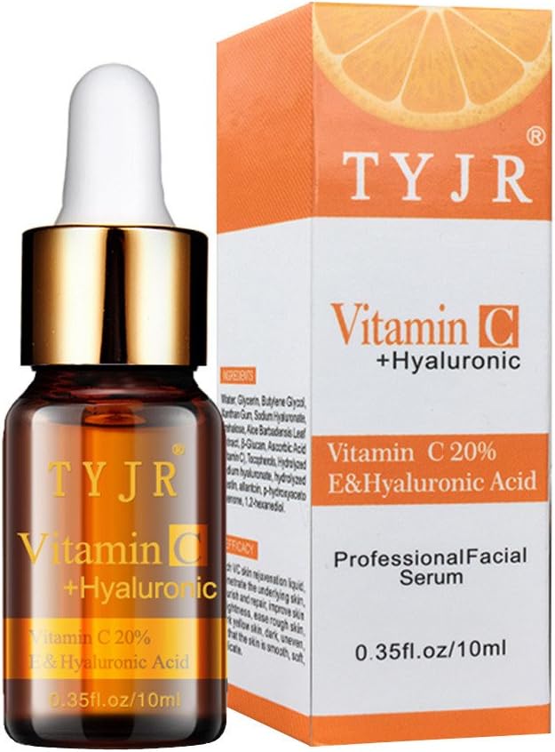 Vitamin C Liquid Serum Anti-aging Moisture Whitening VC Essence Oil for Brightening Skin Tone 10ml (Black)