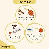 PawsOnly Interactive Treat Dispenser Ball Small Orange Dog Toy view 7