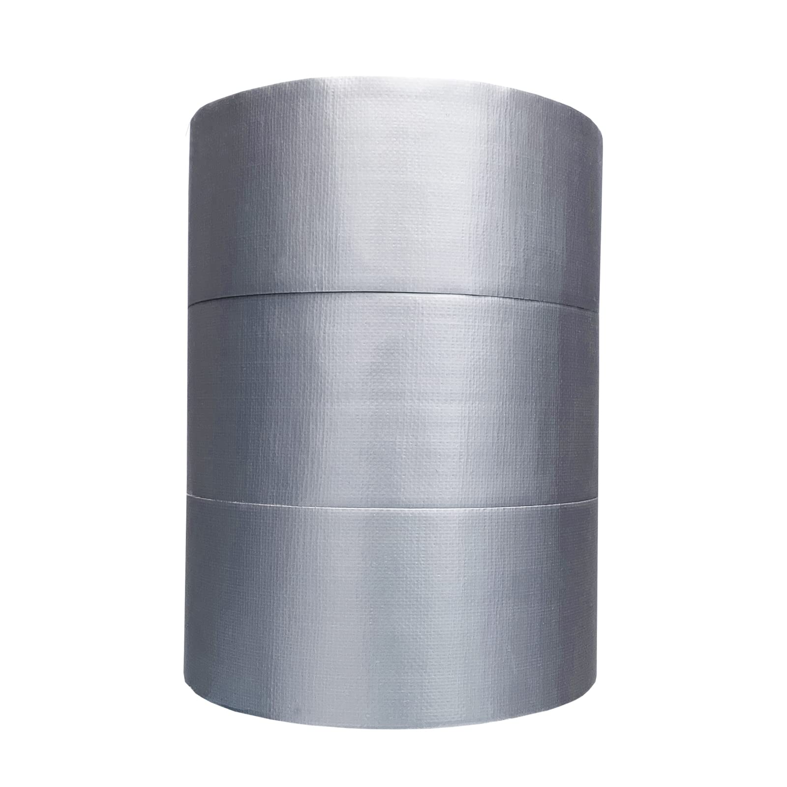 SIMON&ISAAC Fabric Duct Tape, Waterproof Indoor & Outdoor, 20m x 50mm x 3 Rolls, 0.25mm Thick, Hand Tearable, For Marking, Sealing, Bundling (Silver)