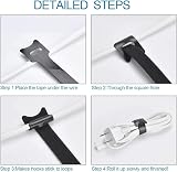 onnzuw 50PC Reusable Cable Ties Multi-Purpose Electronics Wire Straps view 6