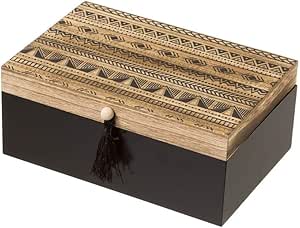 Caja joyero de Madera Negra étnica para Dormitorio Factory ...