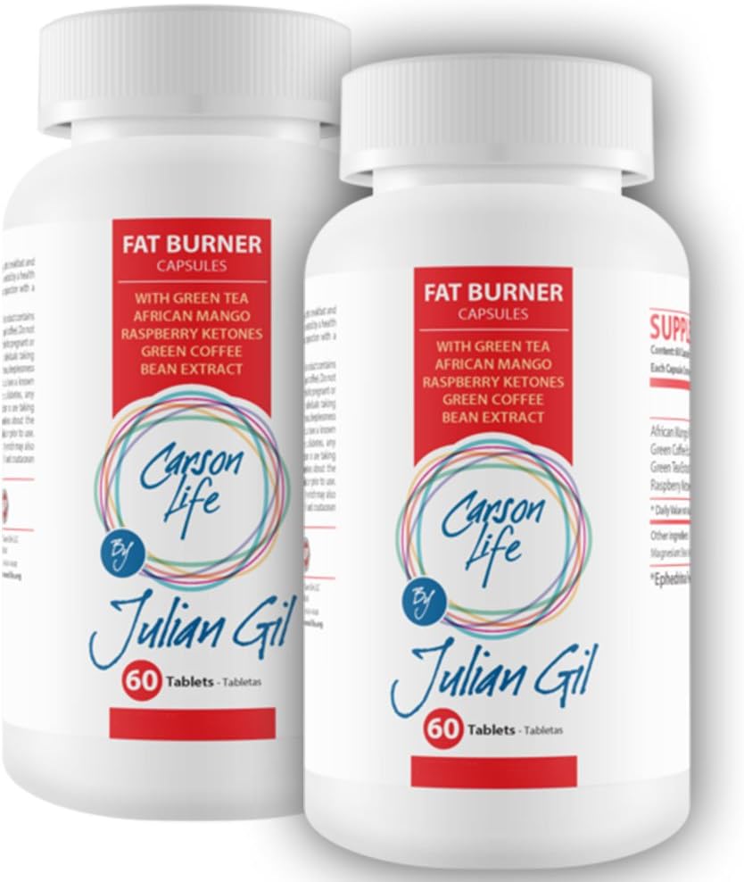 CARSON LIFE Fat Burning Pills By Julian Gil 2 Pack, 60 Pills Each