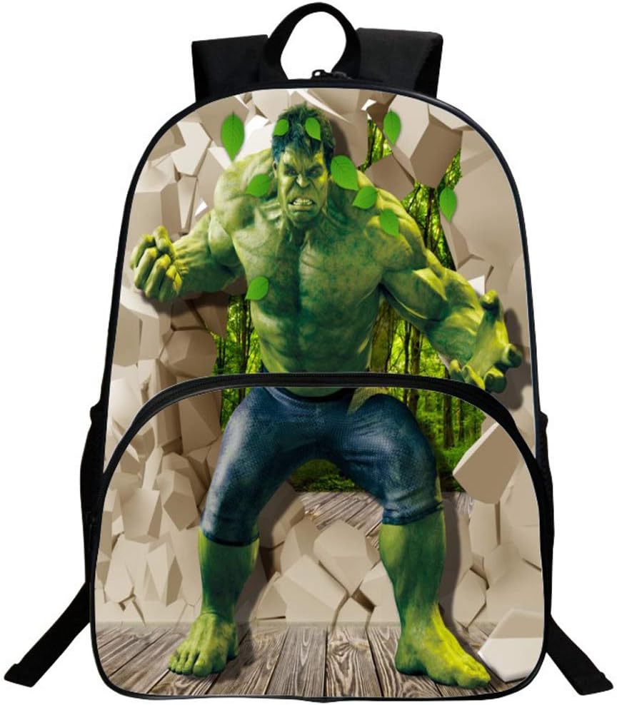 Hulk backpack,3D Super Hero School Backpack Boys Book Bag