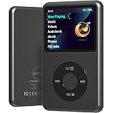 Mp3 Player with Bluetooth Y1 Portable Music Digital Players Supports Playlist Audiobook Video Nice Gadget for Kids Black