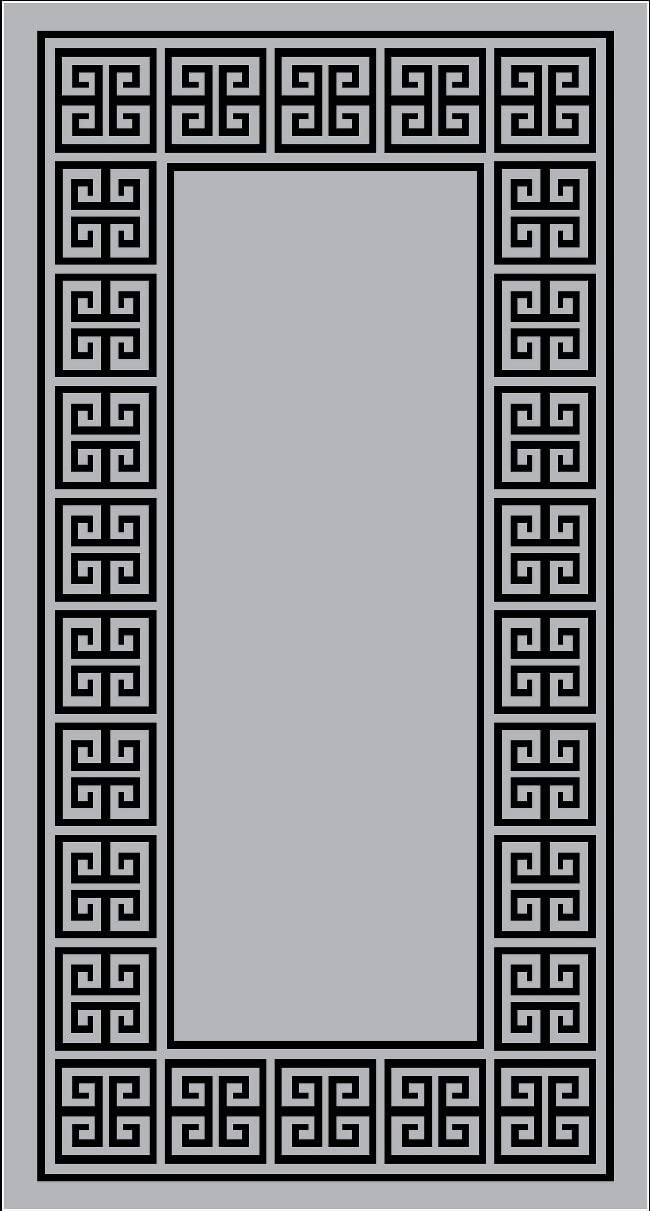 Homemania Printed Mat, 25% Polyester, 75% Cotton, Grey, Black