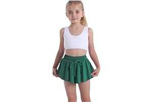 ZOGCOWY 3 Pack Butterfly Flowy Shorts Skirts for Girls Tennis Cheer Stuff Athletic Preppy Running Sports Skirt for Teen Girls