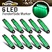Partsam 10x 6 LED Green Side Marker Indicators Parking Light Trailer Truck Lorry RV Camper, 3.8