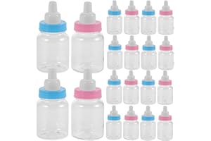 FOMIYES 24pcs Mini Baby Bottles – Cartoon-Shaped Decorative Nursing Bottles for Baby Shower, Gender Reveal and Birthday Parti