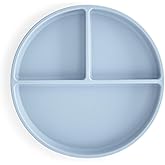 mushie Silicone Suction Plate | BPA-Free Non-Slip Design (Powder Blue)