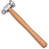 Universal Tool Ball-Peen Chasing Hammer Dual Face Smooth Flat Side Rounded Side 10 Inch