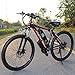 CLIENSY 26″ Electric Mountain Bike, 350W Ebike with Removable 36V 10AH Lithium Battery for Adults, 21 Speed Shifter(Red)thumb 2