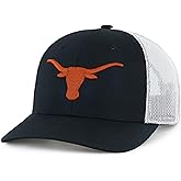 Officially Licensed Texas University Mesh Trucker Hat Classic Edition White/Black Primary Team Logo Adjustable Baseball Snapback MVP Sports Cap