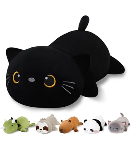 Peluche De Gato De Cuerpo Largo De 55 Cm, Cojín Abrazable Súper Suave, Regalo Ideal Para Cumpleaños Y Navidad