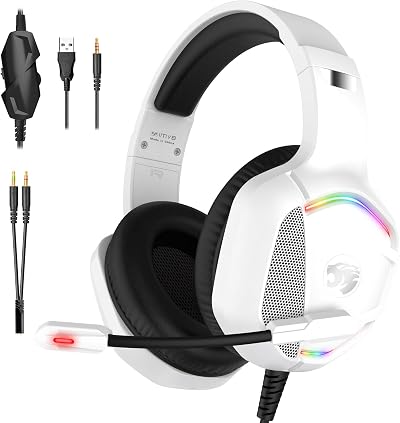 IMYB Gaming Headset with Microphone for PC Xbox PS5 PS4 Stereo Over-Ear RGB