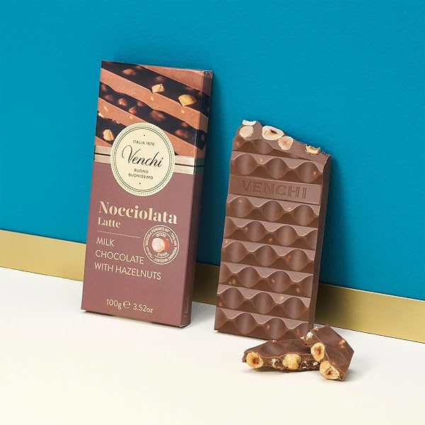 VENCHI NOCCIOLATA MILK CHOCOLATE HAZELNUT BAR 3.52OZ