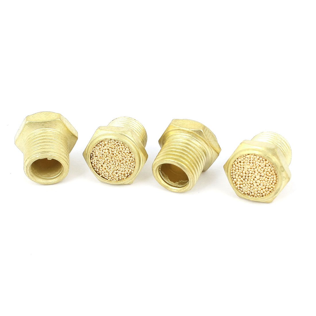 Sourcingmap Sintered Pneumatic Air Exhaust Silencer Muffler 1/8BSP Thread 4pcs