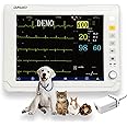 Veterinary Patient Monitor with ETCO2 Capability - 12.1'' Multiparameter Display for Dogs, Cats & Animals Use | Multiparameter ICU Machine ETCO2, ECG, SPO2/HR, NIBP, RESP, Temperature Monitoring