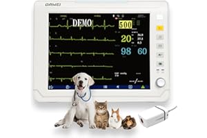 Veterinary Patient Monitor with ETCO2 Capability - 12.1'' Multiparameter Vet Patient Monitor for Dogs, Cats & Animals Use | I