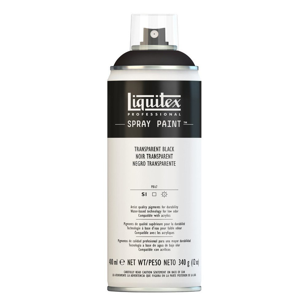LIQUITEX 4450260 Professional Spray Paint, Transparent Black, 400 ml (Pack of 1)