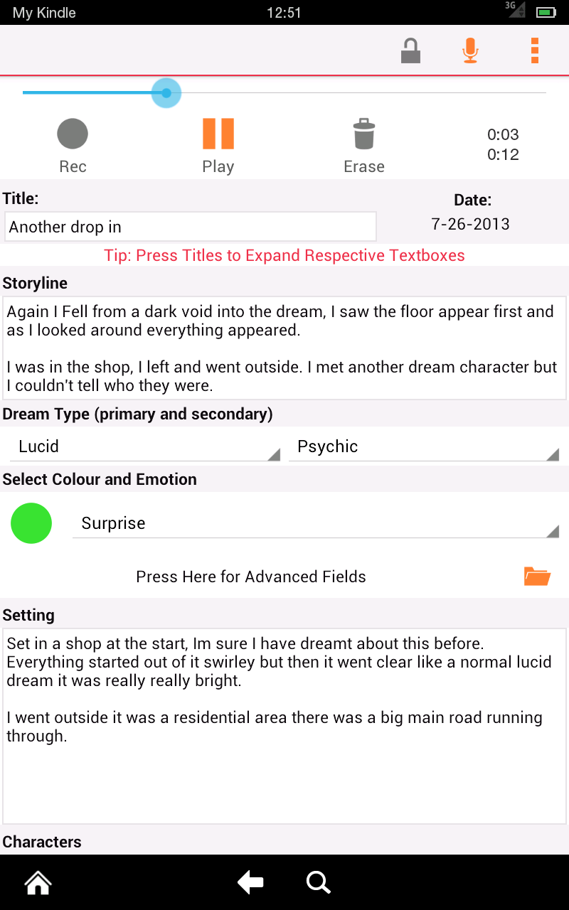 dreamPad : Dream Journal / Diary with Audio - Thumbnail 4