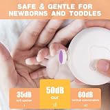 Vicloon 6 in 1 Baby Nail Trimmer Electric Battery Operated White view 4