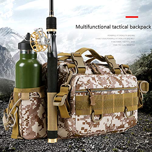 HAOLIN Große Kapazität Angeltasche Multifunktion 600D Nylon wasserdichte Outdoor-Taille Umhängetasche Angelgerät,2 – Bild 6