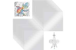 AHANDMAKER 100pcs Silver Aluminum Foil Sheets Heavy Duty Board Embossing Foil Sheets for Painting Engraving Art Craft Project